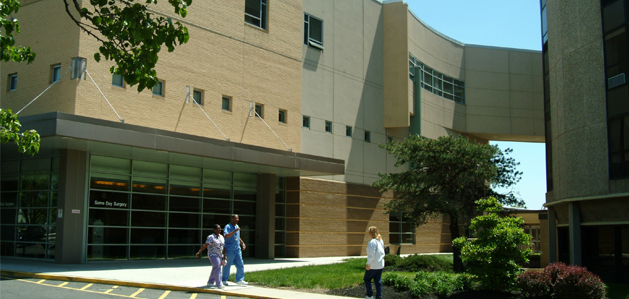Exterior view of Virtua Willingboro Hospital.